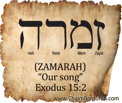 HEBREW WORD STUDY – OUR SONG