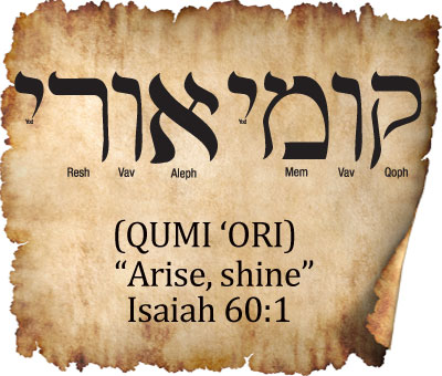 HEBREW WORD STUDY – ARISE,  SHINE 