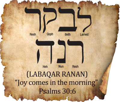 HEBREW WORD STUDY – JOY COMES IN THE MORNING