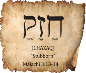 HEBREW WORD STUDY – STUBBORN