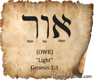 light hebrew word study bible god words chaimbentorah