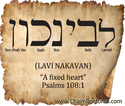 HEBREW WORD STUDY – A FIXED HEART