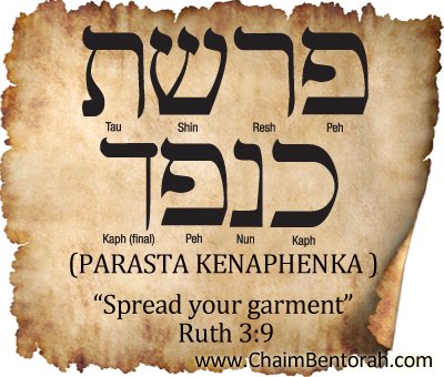 HEBREW WORD STUDY – SPREAD YOUR GARMENT