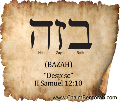 HEBREW WORD STUDY – DESPISE 