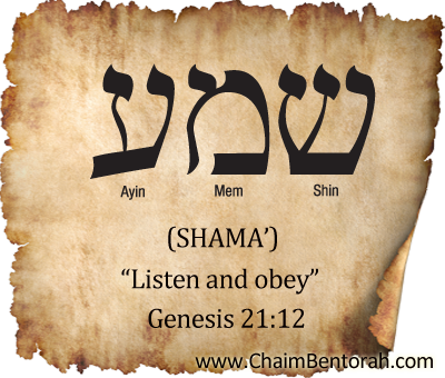 HEBREW WORD STUDY – LISTEN AND OBEY
