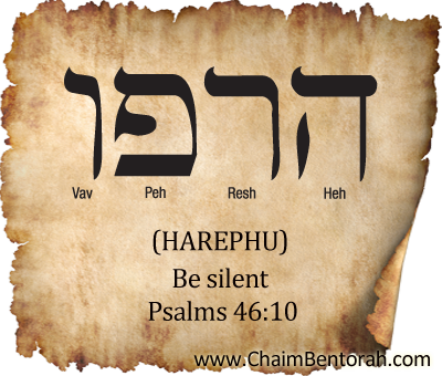 HEBREW WORD STUDY – BE SILENT