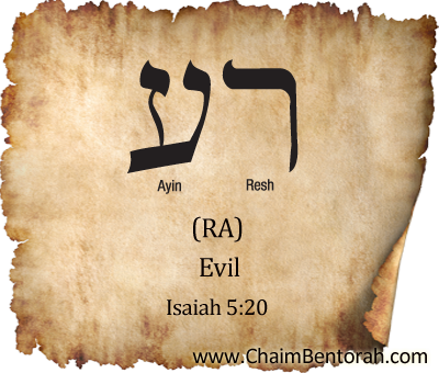 HEBREW WORD STUDY – EVIL – RA