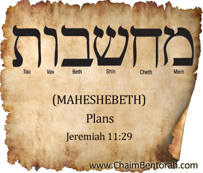HEBREW WORD STUDY – PLANS – MAHESHEBETH