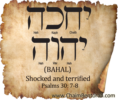 HEBREW WORD STUDY – SHOCKED AND TERRIFIED