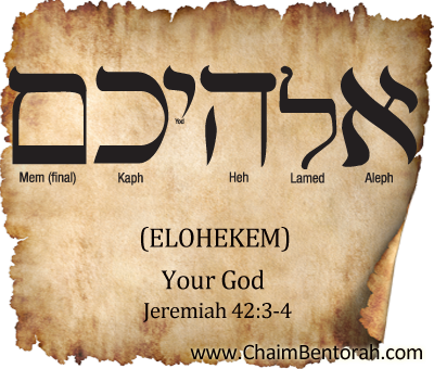 HEBREW WORD STUDY – YOUR GOD