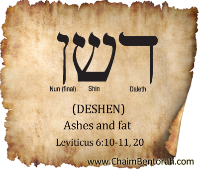 HEBREW WORD STUDY – ASHES AND FAT – DESHEN  דשן