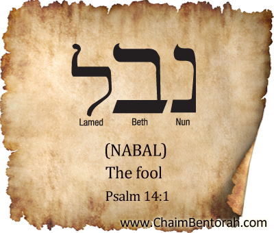 HEBREW WORD STUDY – THE FOOL – NABAL – נבל