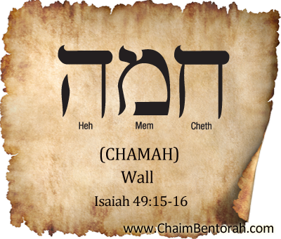 Hebrew Word Study – Wall – Chamah  חמה