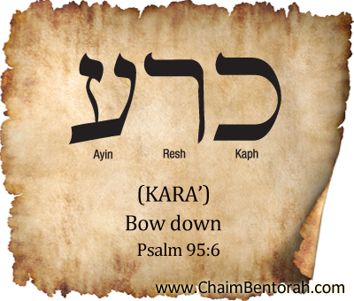 Hebrew Word Study – Bow Down – Kara’  כרע  