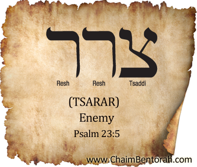 Hebrew Word Study – Enemy – Tsarar  צרר 