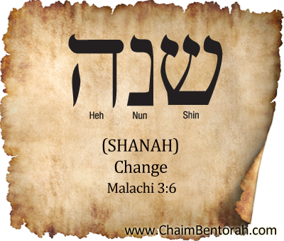 Hebrew Word Study Change Shanah Chaim Bentorah